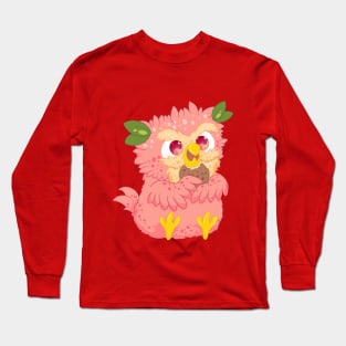 little peach owl with yummy cookie- for Men or Women Kids Boys Girls love owl Long Sleeve T-Shirt